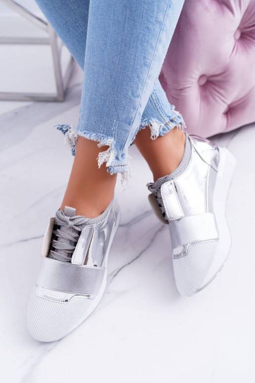 Lu Boo chaussures de style sport argentées Madoni BAT_980-10 ARGENT