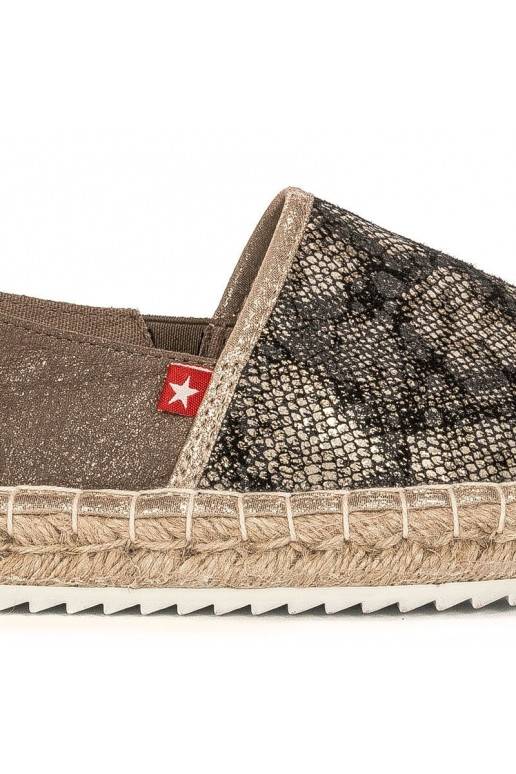 Espadrilles de couleur or Big Star BAT_FF274A515 GOLD