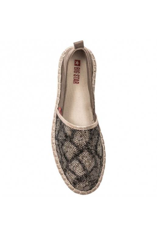 Espadrilles de couleur or Big Star BAT_FF274A515 GOLD