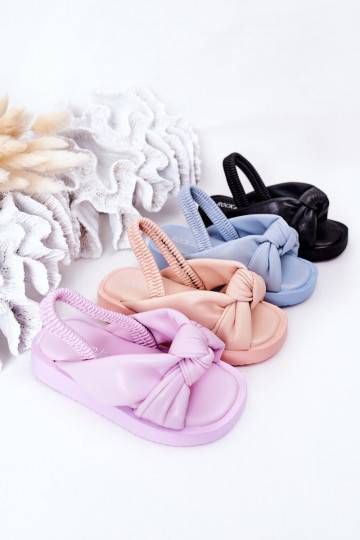 Sandales pour enfants à fermeture pression, couleur rose 2