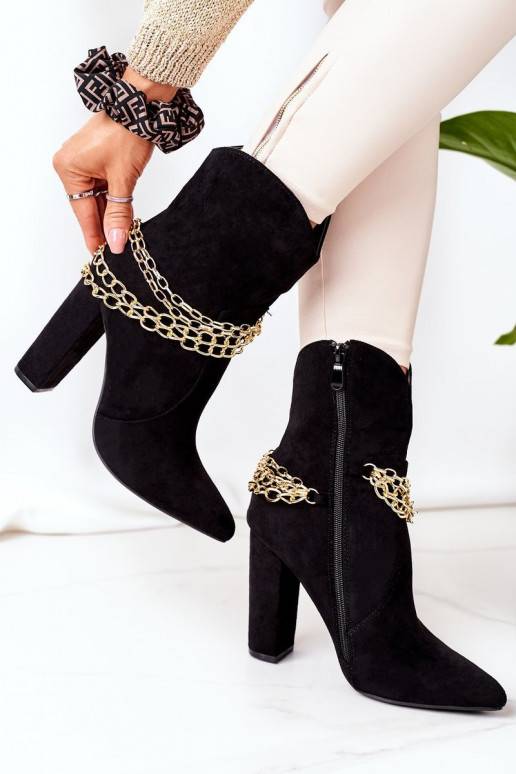 Bottes chauffantes à talons noires... Bottes chauffantes à talons noires...