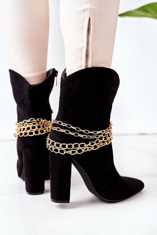 Bottes chauffantes à talons noires... Bottes chauffantes à talons noires...