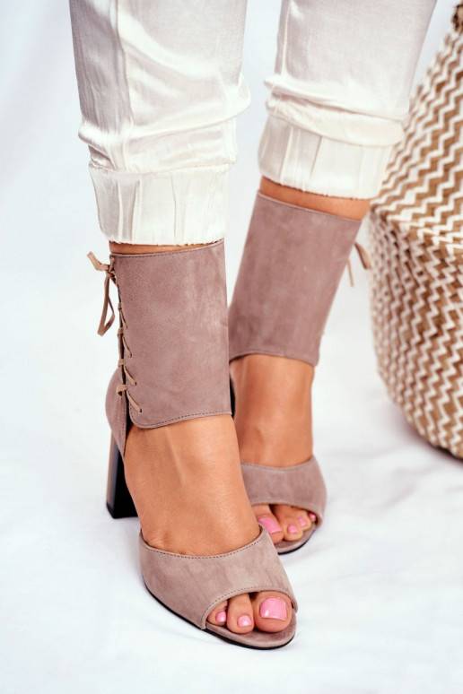Sandale pour femme sandale à talon haut en daim