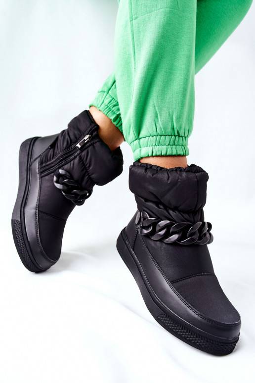 Bottes de neige chaudes en Kharich noir
