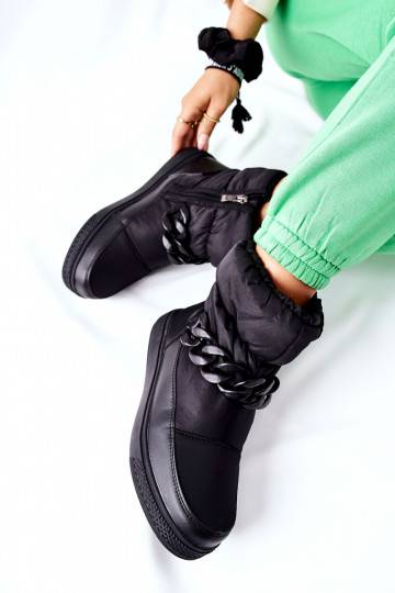 Bottes de neige chaudes en Kharich noir 2