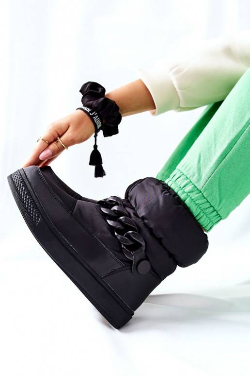 Bottes de neige chaudes en Kharich noir