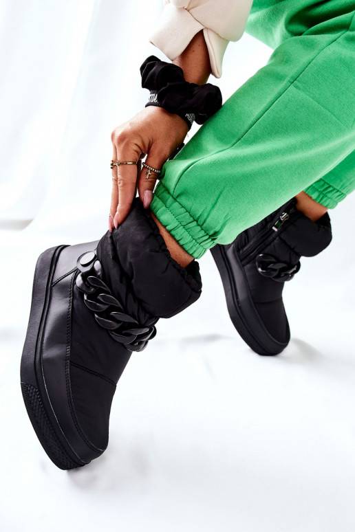 Bottes de neige chaudes en Kharich noir