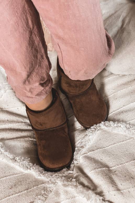 Bottes d'hiver chaudes pour enfants de couleur marron Gooby
