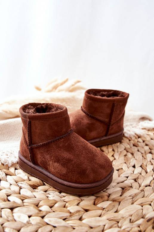 Bottes d'hiver chaudes pour enfants de couleur marron Gooby