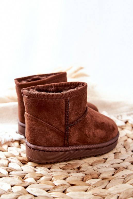 Bottes d'hiver chaudes pour enfants de couleur marron Gooby