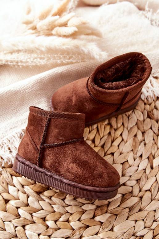 Bottes d'hiver chaudes pour enfants de couleur marron Gooby