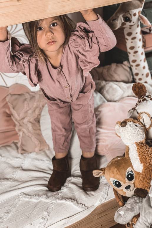 Bottes d'hiver chaudes pour enfants de couleur marron Gooby
