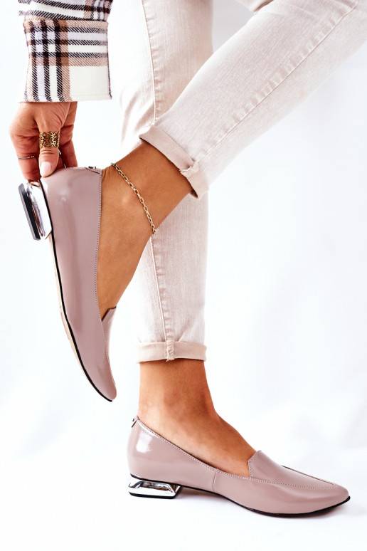 Mocassins à talons argentés Laura... Mocassins à talons argentés Laura...