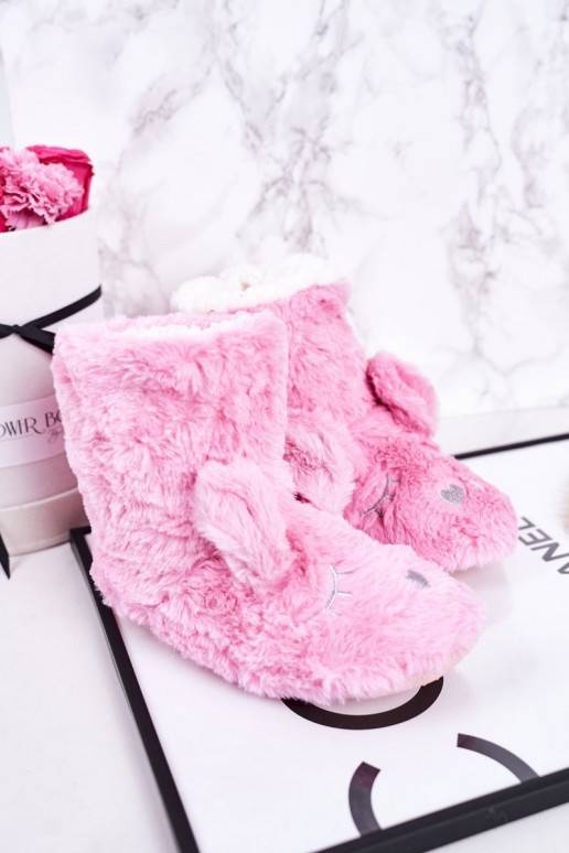 Chaussons chauds pour enfants de couleur rose Sleepyhead
