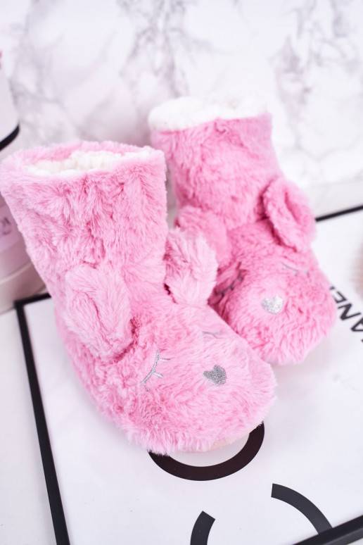 Chaussons chauds pour enfants de couleur rose Sleepyhead