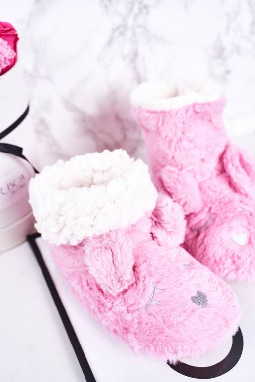 Chaussons chauds pour enfants de couleur rose Sleepyhead
