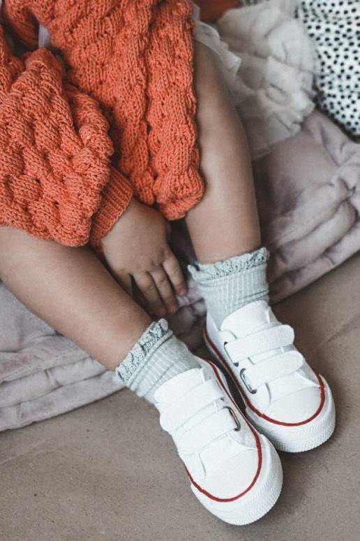 Chaussures de loisirs enfant à fermetures adhésives, coloris blanc