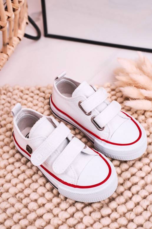 Chaussures de loisirs enfant à fermetures adhésives, coloris blanc