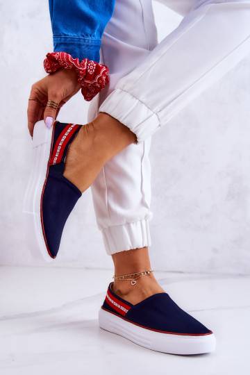 Baskets Slip On Big Star JJ276009 bleu-rouge