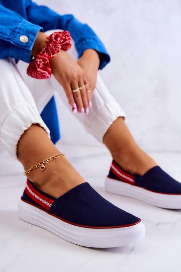 Baskets Slip On Big Star JJ276009 bleu-rouge 2