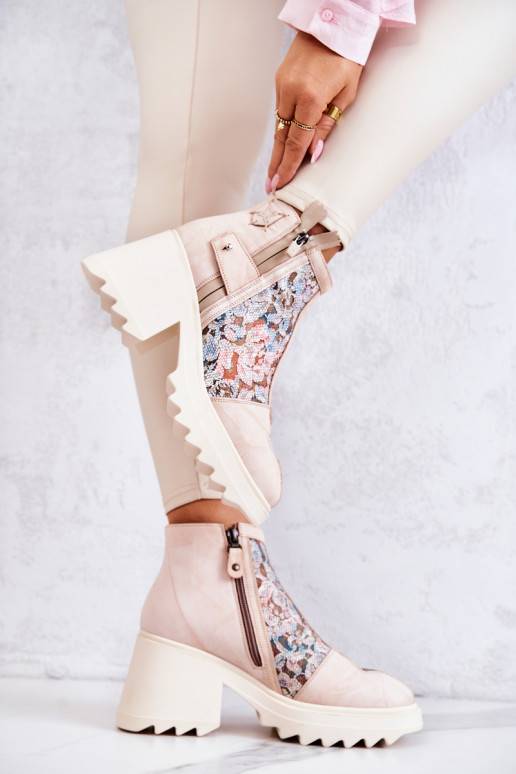 Bottes beiges Bottes beiges