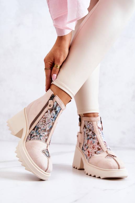 Bottes beiges Bottes beiges
