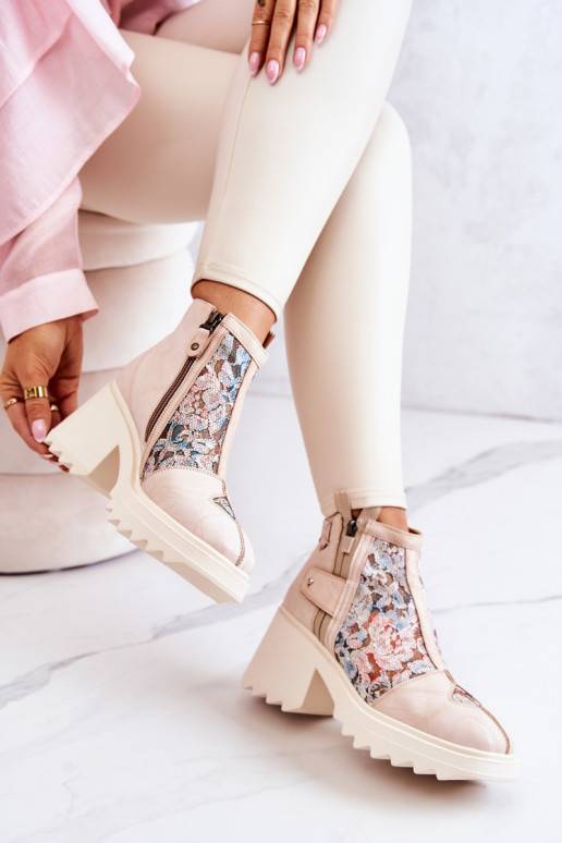 Bottes beiges Bottes beiges