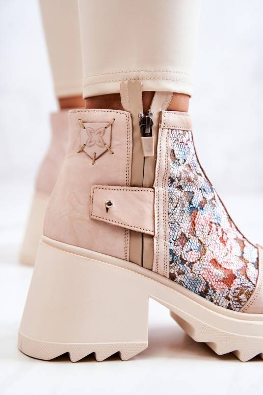 Bottes beiges Bottes beiges
