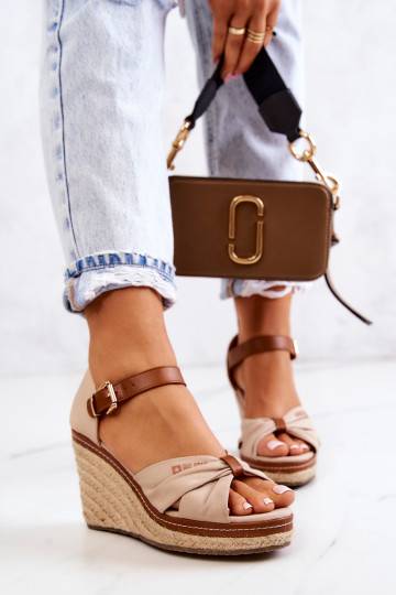 Sandales femme à plateforme Big Star beige