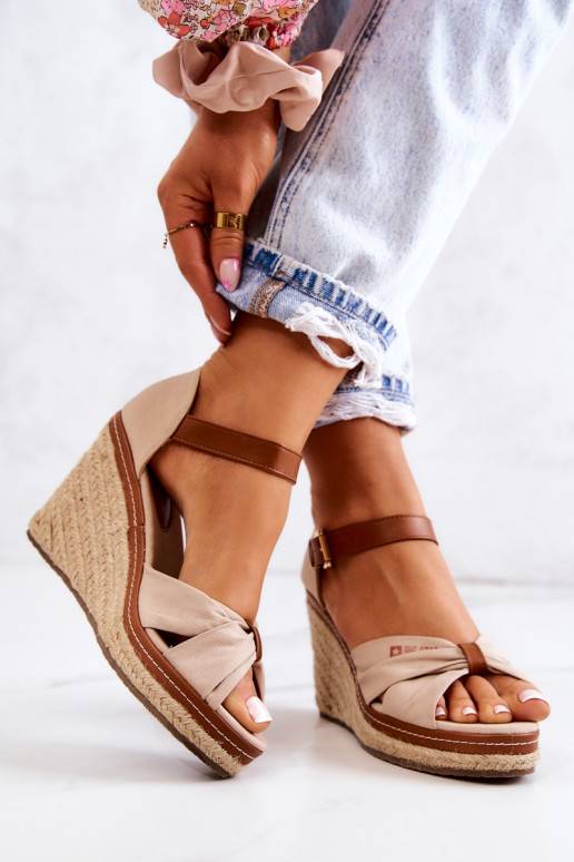 Sandales femme à plateforme Big Star beige