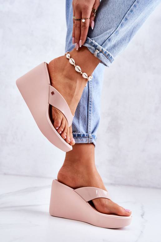 Chaussons à plateforme Nude