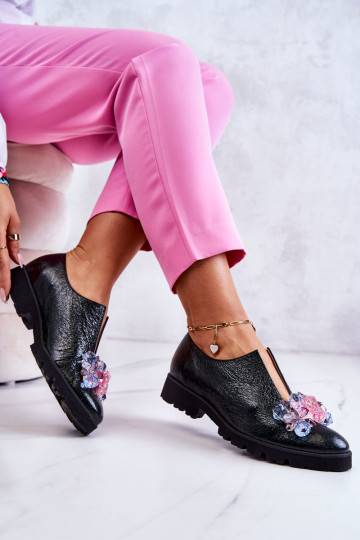 Chaussures de style élégant avec ornements de couleur kaki Cindy 2