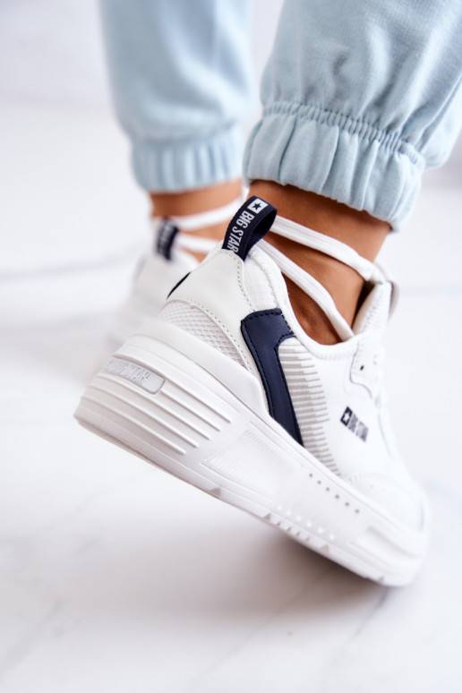 Baskets à la mode modèle chaussures Big Star couleur blanche