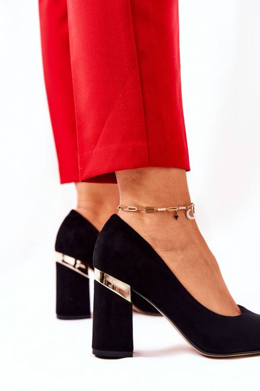 Chaussures en daim noir