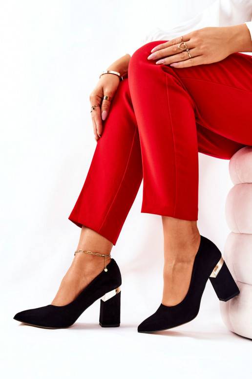 Chaussures en daim noir