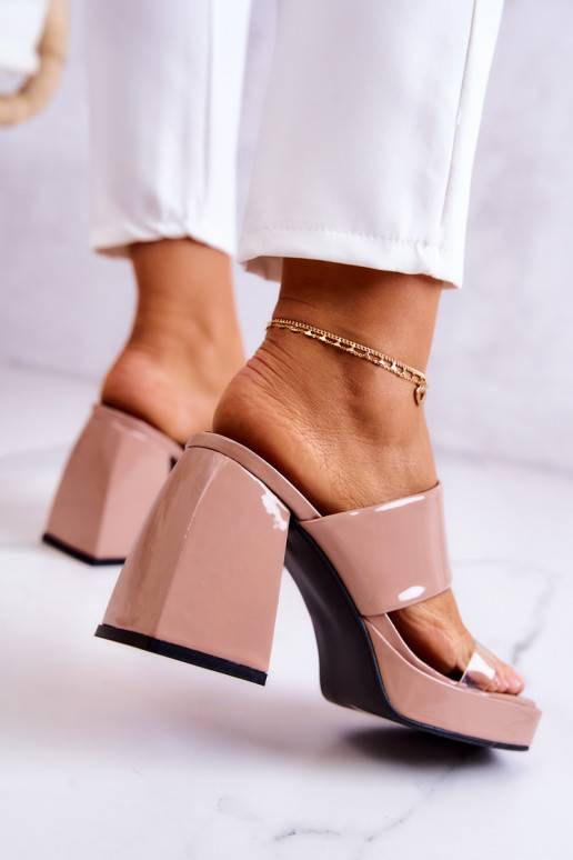 Sandales à talons Lakutas beige Seattle
