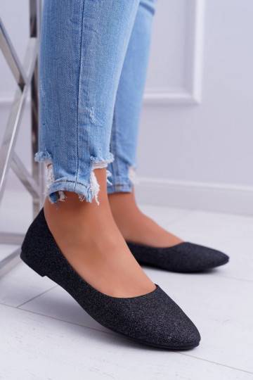 Ballerines brillantes en Tiffy noir