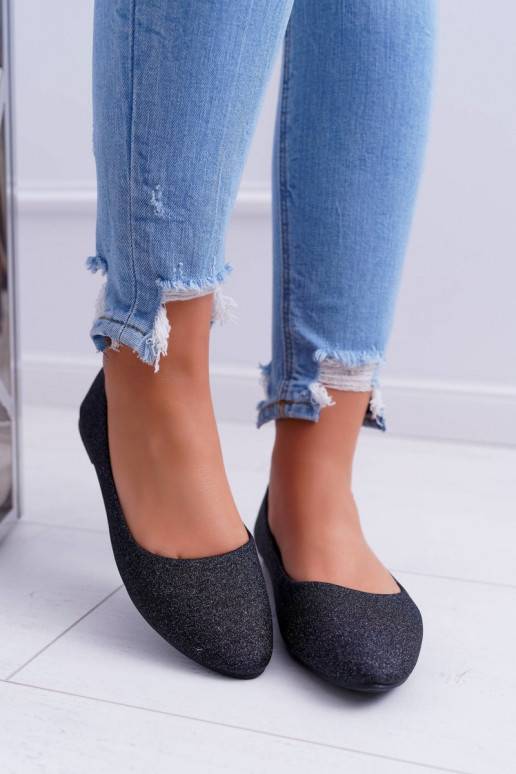 Ballerines brillantes en Tiffy noir Ballerines brillantes en Tiffy noir
