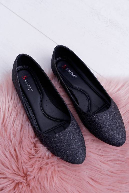 Ballerines brillantes en Tiffy noir Ballerines brillantes en Tiffy noir