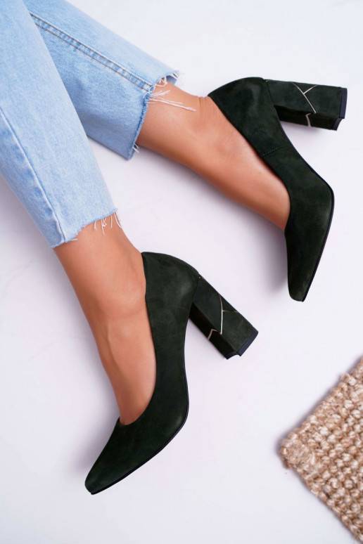 Chaussures Laura Messi daim vert 2050...