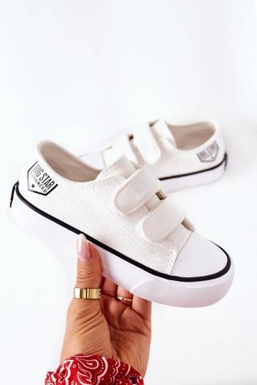 Chaussures de loisirs enfant avec attaches adhésives Big Star coloris blanc