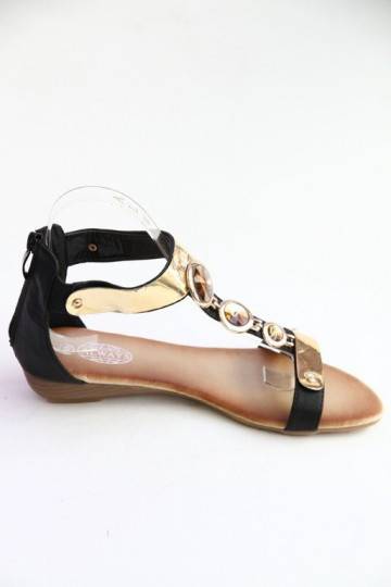 Sandales avec imitation métallique couleur or AH85849-1 2