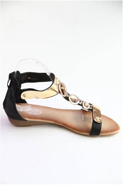 Sandales avec imitation métallique couleur or AH85849-1