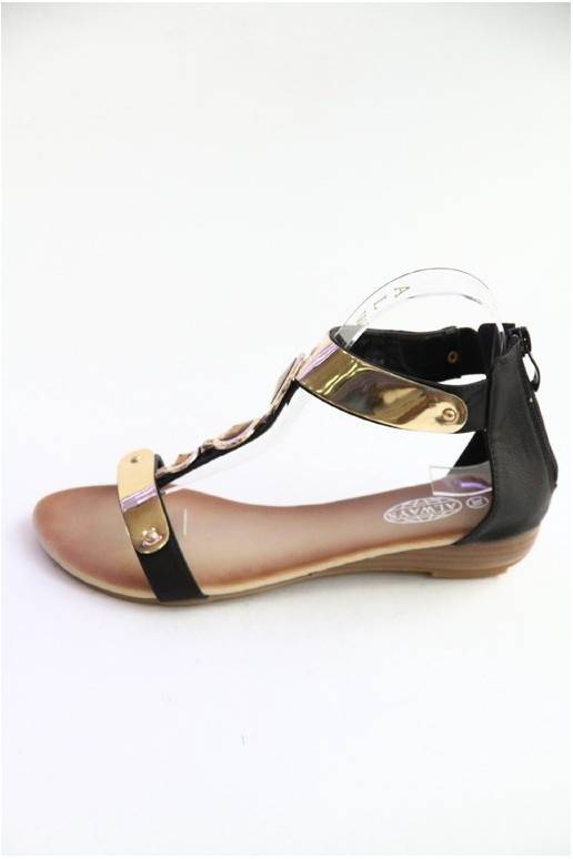 Sandales avec imitation métallique couleur or AH85849-1