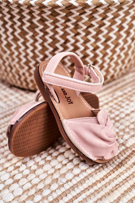 Sandales pour enfants avec fermetures adhésives roses de Goofy