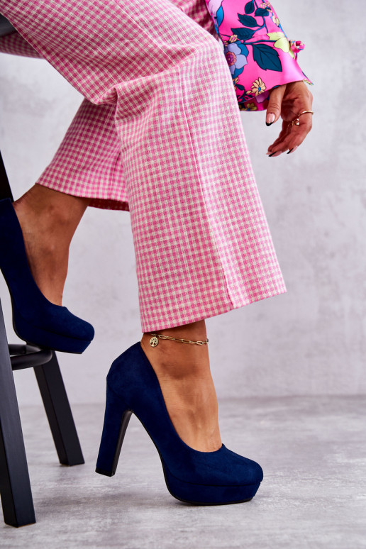 Modèle classique Chaussures en daim couleur bleu foncé Soro
