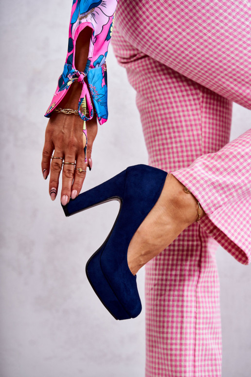 Modèle classique Chaussures en daim couleur bleu foncé Soro