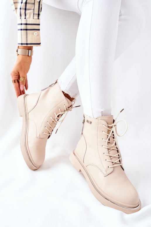 Bottes femme beiges