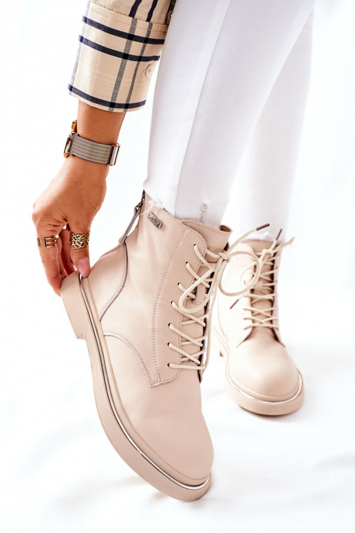Bottes femme beiges