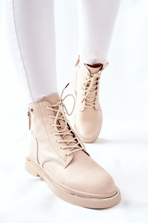 Bottes femme beiges